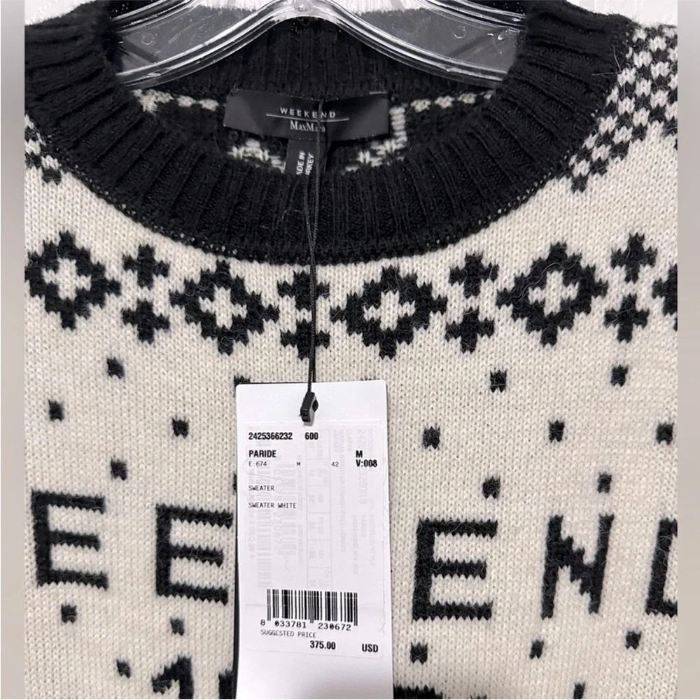 NWT Weekend Maxmara Geometric Sweater, Size M - Picture 7 of 7